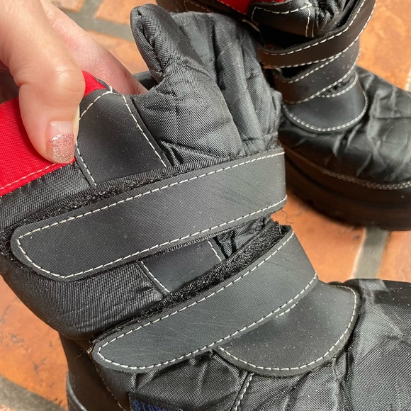 NWOT Storm Kidz Black Double Strap Snow Boots Unisex Kids sz 3 - Picture 4 of 6